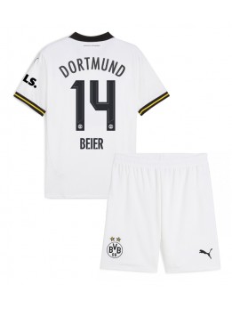 Borussia Dortmund Maximilian Beier #14 Ausweichtrikot für Kinder 2024-25 Kurzarm (+ Kurze Hosen)